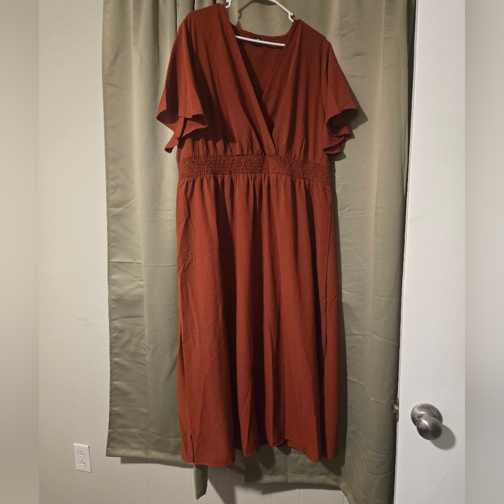 Elegant Rust Dress Shein Curve 4xl